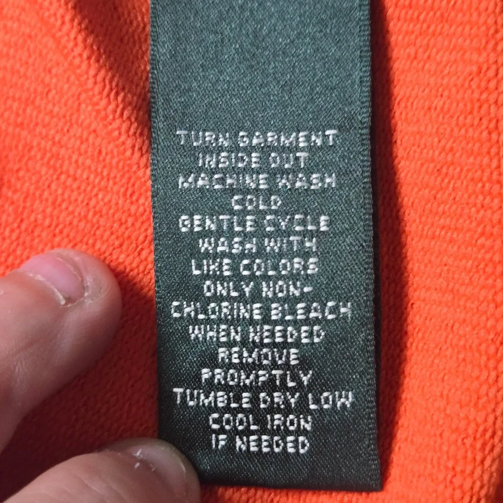 Lauren Active Ralph Lauren Orange Navy Colorblock Full Zip Track Jacket Womens M